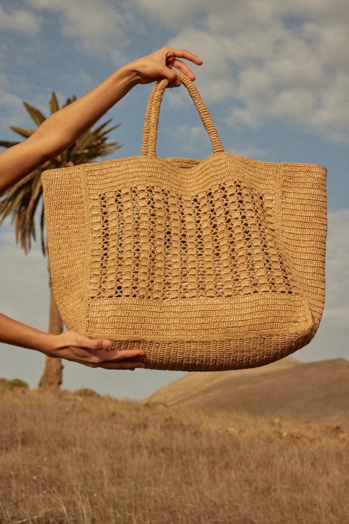Cabas en on sale raphia