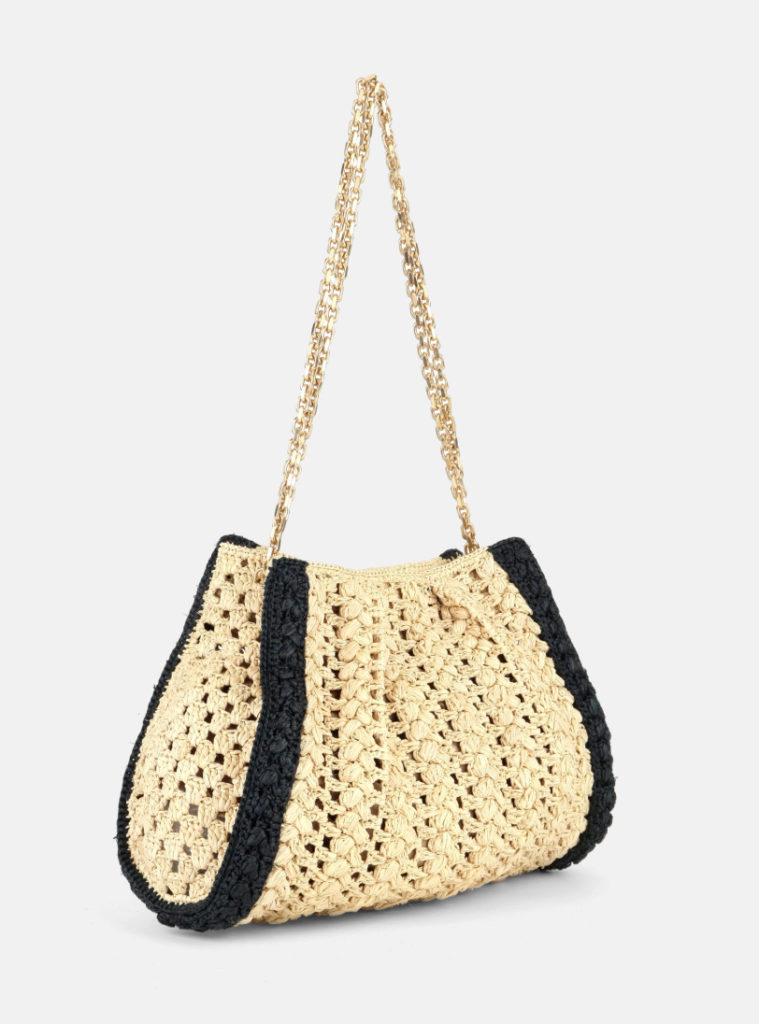 sac en raphia bicolore