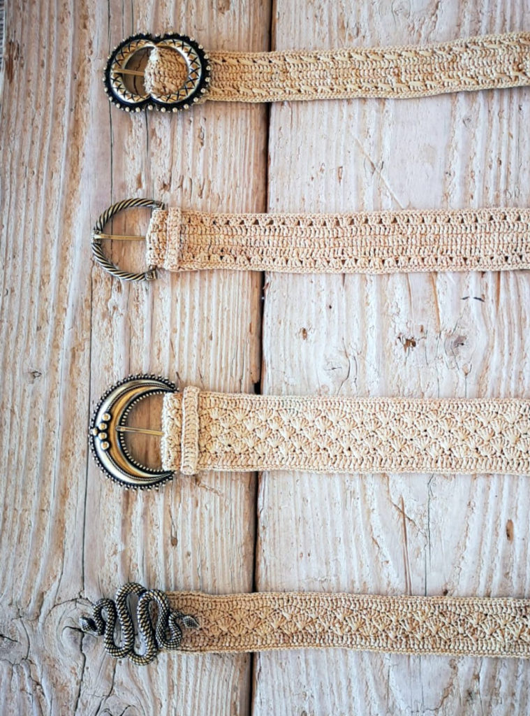 ceinture raphia naturel